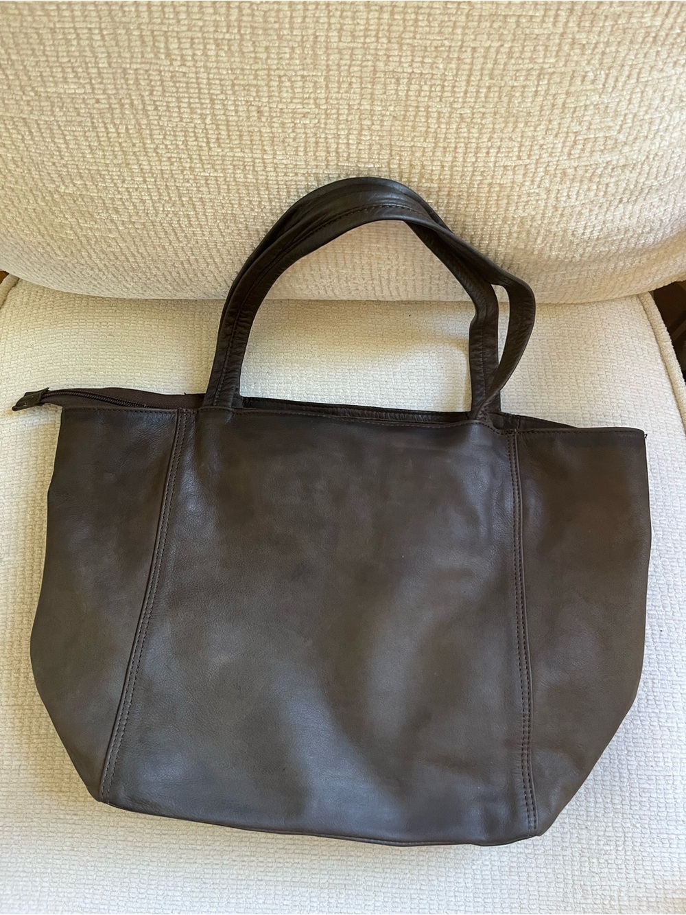 Casmani Classic Women's Dark Brown Leather Tote Bag